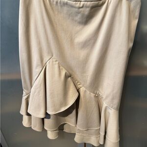 Banana Republic Cream Asymmetrical Skirt